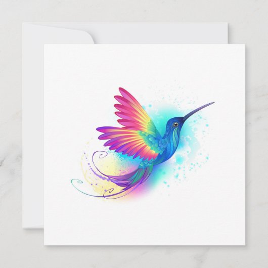 Exotic Rainbow Hummingbird Bedankkaart (Voorkant)
