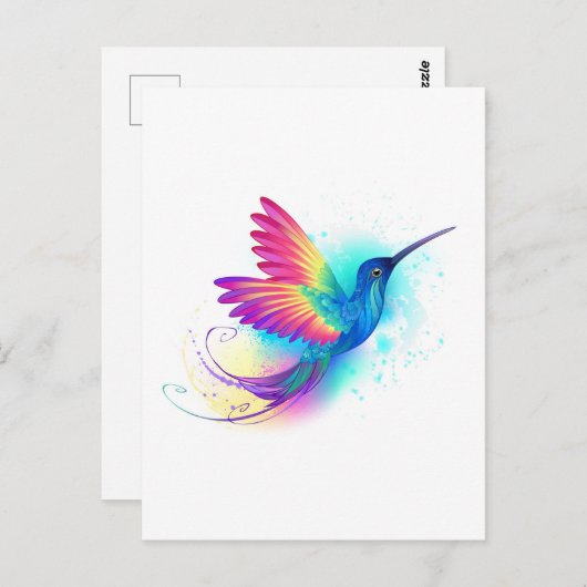Exotic Rainbow Hummingbird Briefkaart (Voorkant / Achterkant)