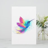 Exotic Rainbow Hummingbird Briefpapier (Staand voorkant)