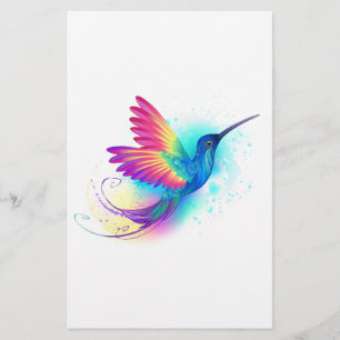 Exotic Rainbow Hummingbird Briefpapier