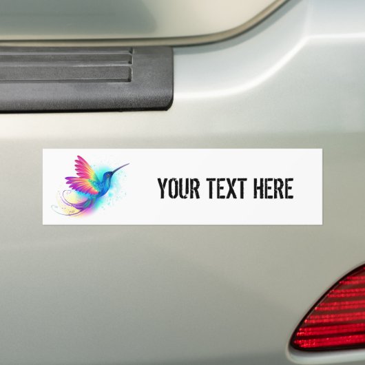 Exotic Rainbow Hummingbird Bumpersticker (Op auto)