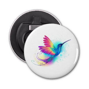 Exotic Rainbow Hummingbird Button Flesopener