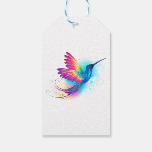 Exotic Rainbow Hummingbird Cadeaulabel (Achterkant)