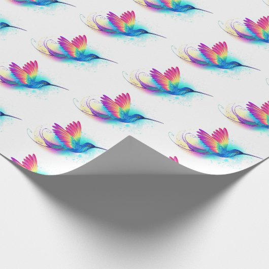 Exotic Rainbow Hummingbird Cadeaupapier (Hoek)