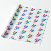 Exotic Rainbow Hummingbird Cadeaupapier (Uitgerold)