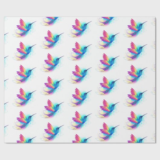 Exotic Rainbow Hummingbird Cadeaupapier (Vlak)