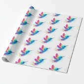 Exotic Rainbow Hummingbird Cadeaupapier (Uitgerold)