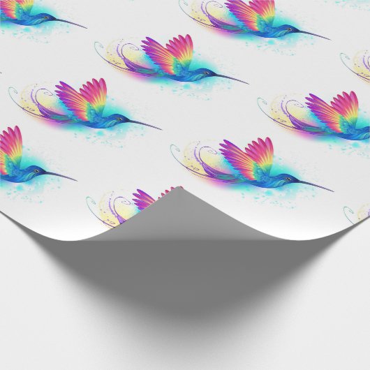 Exotic Rainbow Hummingbird Cadeaupapier (Hoek)