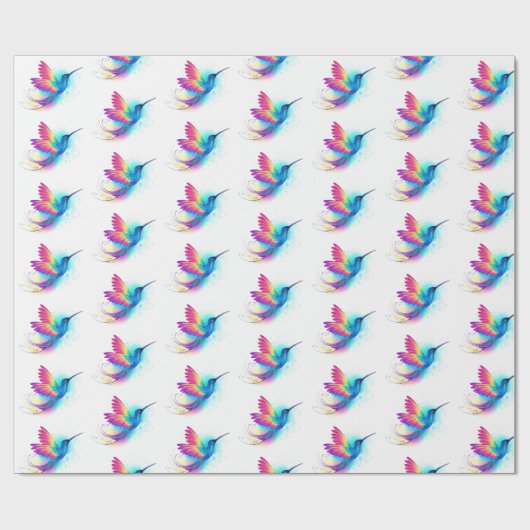 Exotic Rainbow Hummingbird Cadeaupapier (Vlak)