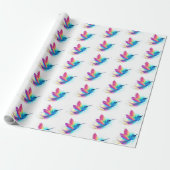 Exotic Rainbow Hummingbird Cadeaupapier (Uitgerold)