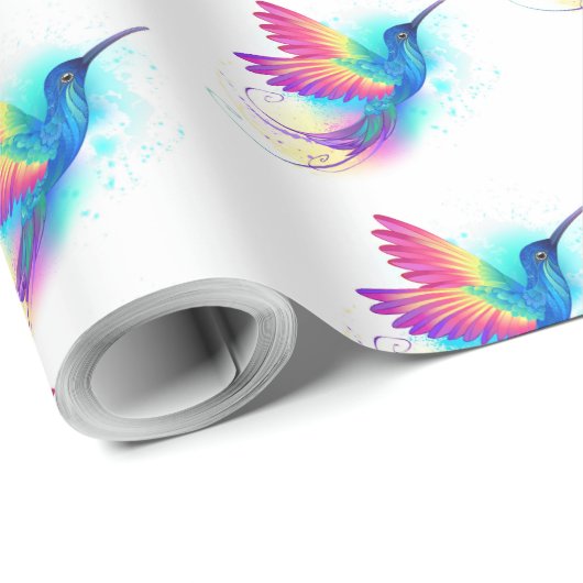 Exotic Rainbow Hummingbird Cadeaupapier (Rol Hoek)