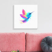 Exotic Rainbow Hummingbird Canvas Afdruk (Insitu (Woonkamer))