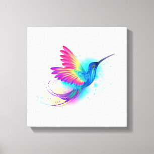 Exotic Rainbow Hummingbird Canvas Afdruk