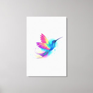 Exotic Rainbow Hummingbird Canvas Afdruk