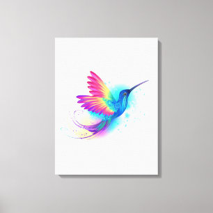 Exotic Rainbow Hummingbird Canvas Afdruk
