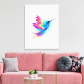 Exotic Rainbow Hummingbird Canvas Afdruk (Insitu (Woonkamer))