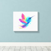Exotic Rainbow Hummingbird Canvas Afdruk (Insitu (Houten vloer))