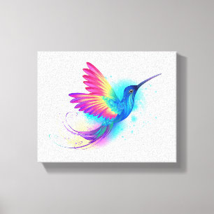 Exotic Rainbow Hummingbird Canvas Afdruk
