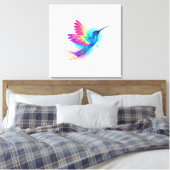 Exotic Rainbow Hummingbird Canvas Afdruk (Insitu (Slaapkamer))