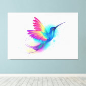 Exotic Rainbow Hummingbird Canvas Afdruk (Insitu (Houten vloer))