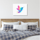 Exotic Rainbow Hummingbird Canvas Afdruk (Insitu (Slaapkamer))