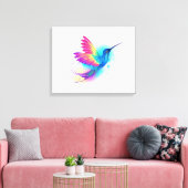 Exotic Rainbow Hummingbird Canvas Afdruk (Insitu (Woonkamer))