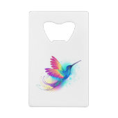 Exotic Rainbow Hummingbird Creditkaart Flessenopener (Achterkant)
