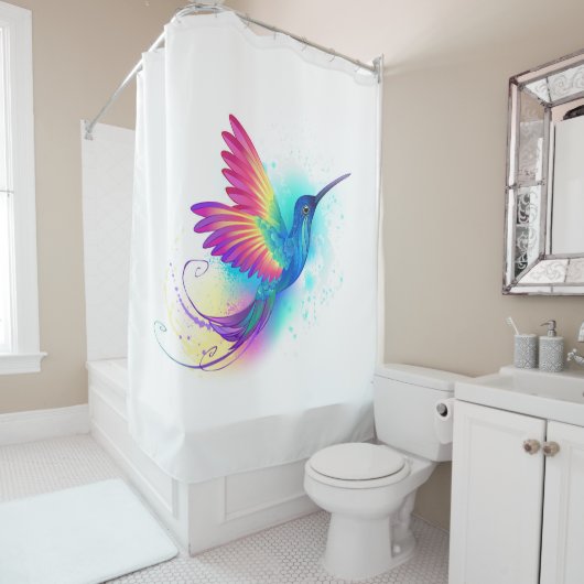 Exotic Rainbow Hummingbird Douchegordijn (In situ)
