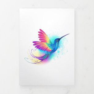 Exotic Rainbow Hummingbird Drieluik Kaart