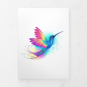 Exotic Rainbow Hummingbird Drieluik Wenskaart