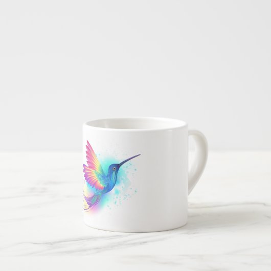 Exotic Rainbow Hummingbird Espresso Kop (Voorkant rechts)