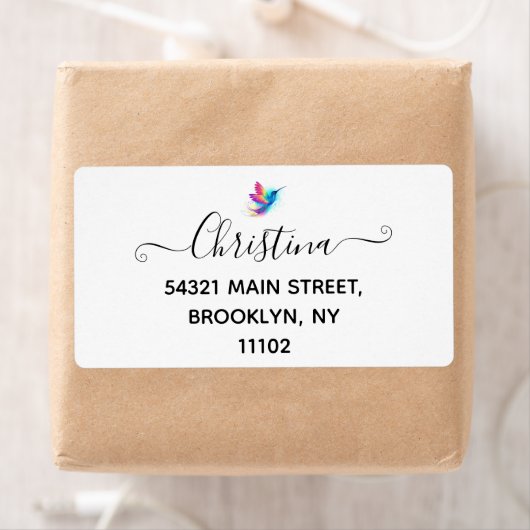 Exotic Rainbow Hummingbird Etiket (Insitu)