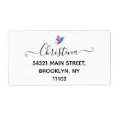 Exotic Rainbow Hummingbird Etiket (Voorkant)