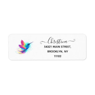 Exotic Rainbow Hummingbird Etiket