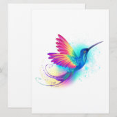 Exotic Rainbow Hummingbird Feestdagenkaart (Voorkant / Achterkant)