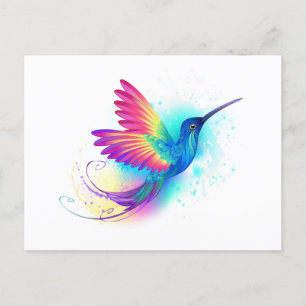 Exotic Rainbow Hummingbird Feestdagenkaart