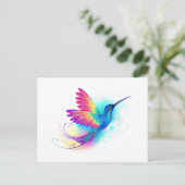 Exotic Rainbow Hummingbird Feestdagenkaart (Staand voorkant)