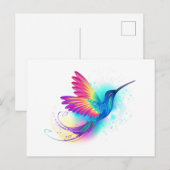 Exotic Rainbow Hummingbird Feestdagenkaart (Voorkant / Achterkant)