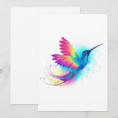 Exotic Rainbow Hummingbird Feestdagenkaart (Voorkant / Achterkant)
