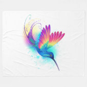 Exotic Rainbow Hummingbird Fleece Deken (Voorkant (Horizontaal))