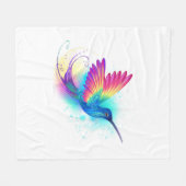 Exotic Rainbow Hummingbird Fleece Deken (Voorkant (Horizontaal))