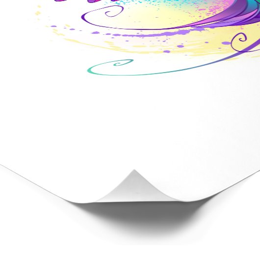 Exotic Rainbow Hummingbird Foto Afdruk (Hoek)