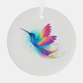 Exotic Rainbow Hummingbird Glas Ornament (Achterkant)