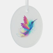Exotic Rainbow Hummingbird Glas Ornament (Voorkant Rechts)