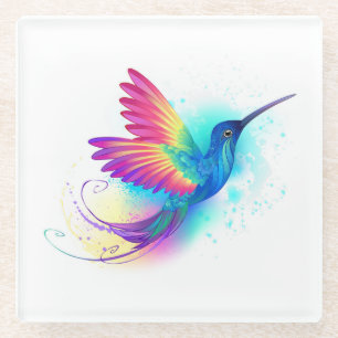 Exotic Rainbow Hummingbird Glazen Onderzetter