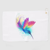 Exotic Rainbow Hummingbird Golfhanddoek (Horizontaal)