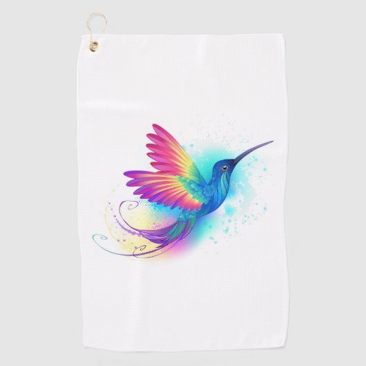 Exotic Rainbow Hummingbird Golfhanddoek (Voorkant)
