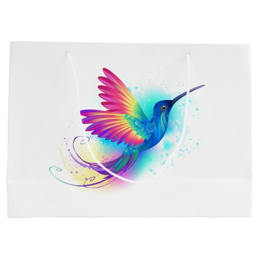 Exotic Rainbow Hummingbird Groot Cadeauzakje (Achterkant)