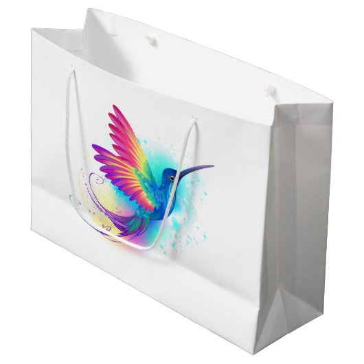 Exotic Rainbow Hummingbird Groot Cadeauzakje (Voorkant Gekanteld)