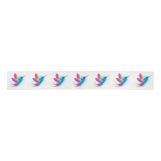 Exotic Rainbow Hummingbird Grosgrain Lint (Voorkant)